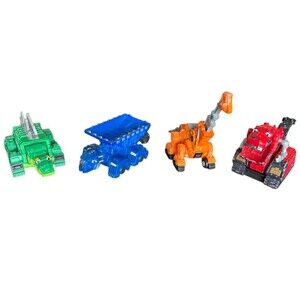 Dinotrux Diecast 4" Plastic Figures Cars Toys Lot of 4